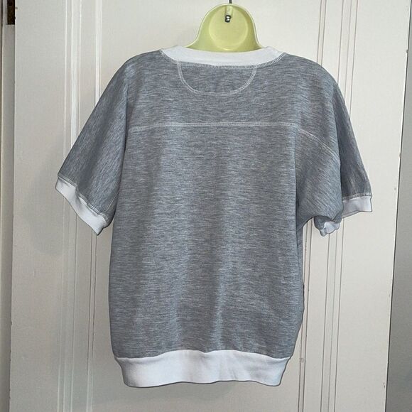 Vtg 80s St Simons Island gray short sleeved sweatshirt - Picture 3 of 7